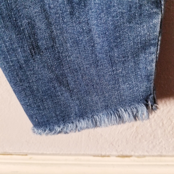 Free People Womens 26 Embroidered Jeans Peacock Florals Cropped Raw Hem - Picture 3 of 6